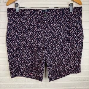 Ben Sherman Blue Micro Floral Print Regular Fit Chino Shorts, Men’s Size 34W